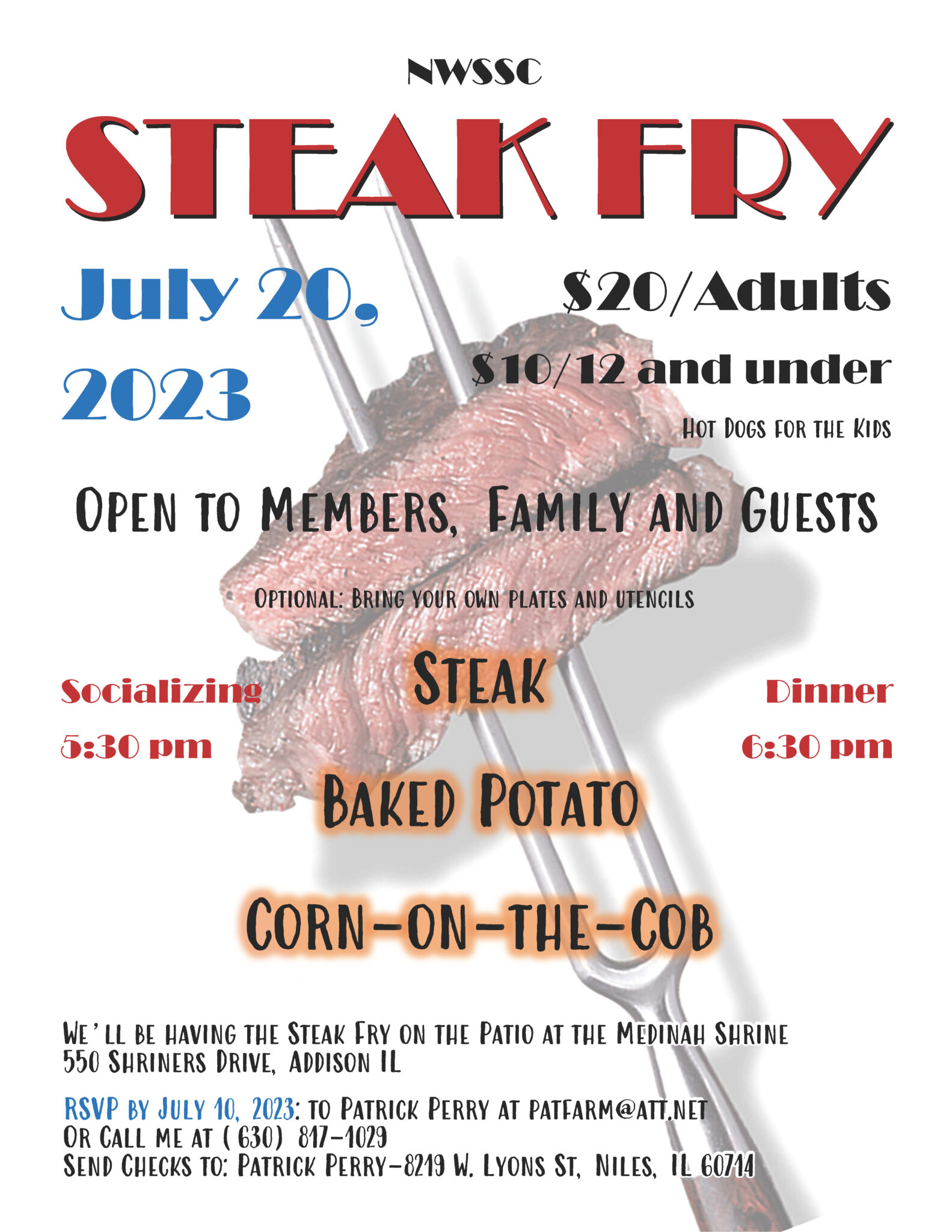 NWSSC Annual Steak Fry - Medinah Shriners